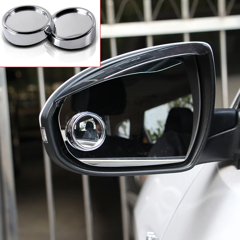 

1pc Car Styling 360 Degree Framless Blind Spot Mirror Wide Angle Round Glass Convex Rear View Mirrors Auto Accessories