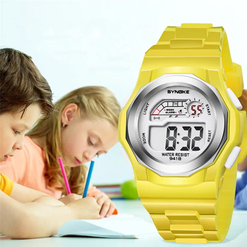 Reloj Led детей часы детские часы Led цифровые электронные наручные часы SYNOKE Спорт на открытом воздухе наручные для обувь девочек мальчиков Montre