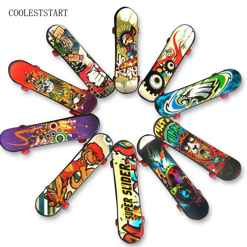 

10pcs random Fingerboard Tech Decks 96mm mini Skateboard Original boys toy Plan B Element Blind DGK Zoo YorK Flip Birdhouse