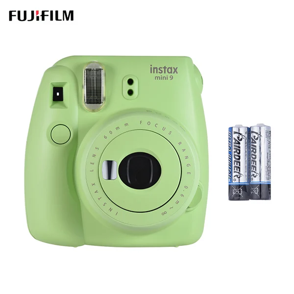 Фотокамера моментальной печати Fujifilm Instax Mini 9 с зеркалом для селфи 2 шт. аккумулятор Fujifilm instax Mini - Цвет: Green