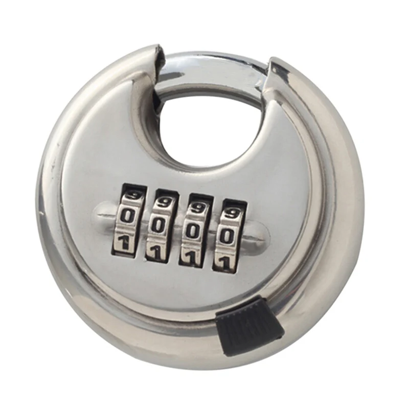 

Combination Padlock - 70mm Heavy Duty Large Padlock - Stainless Steel Body Gate Warehouse Outdoor Round Password Lock