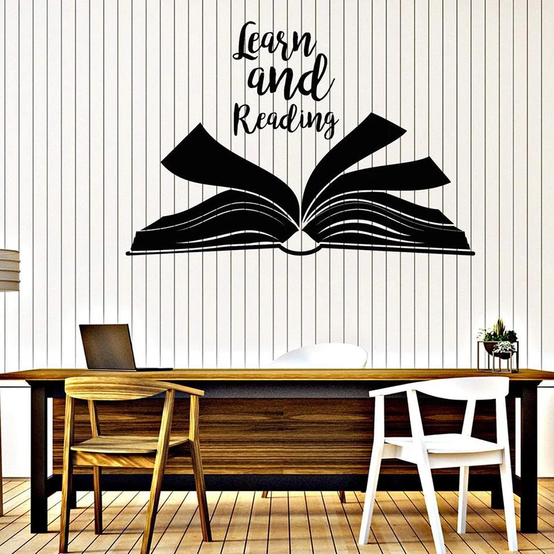 

Wall Vinyl Decal Word of Edification Learn and Reading School Library Decor Removable Art Mural For Classroom Nursery Decor L983
