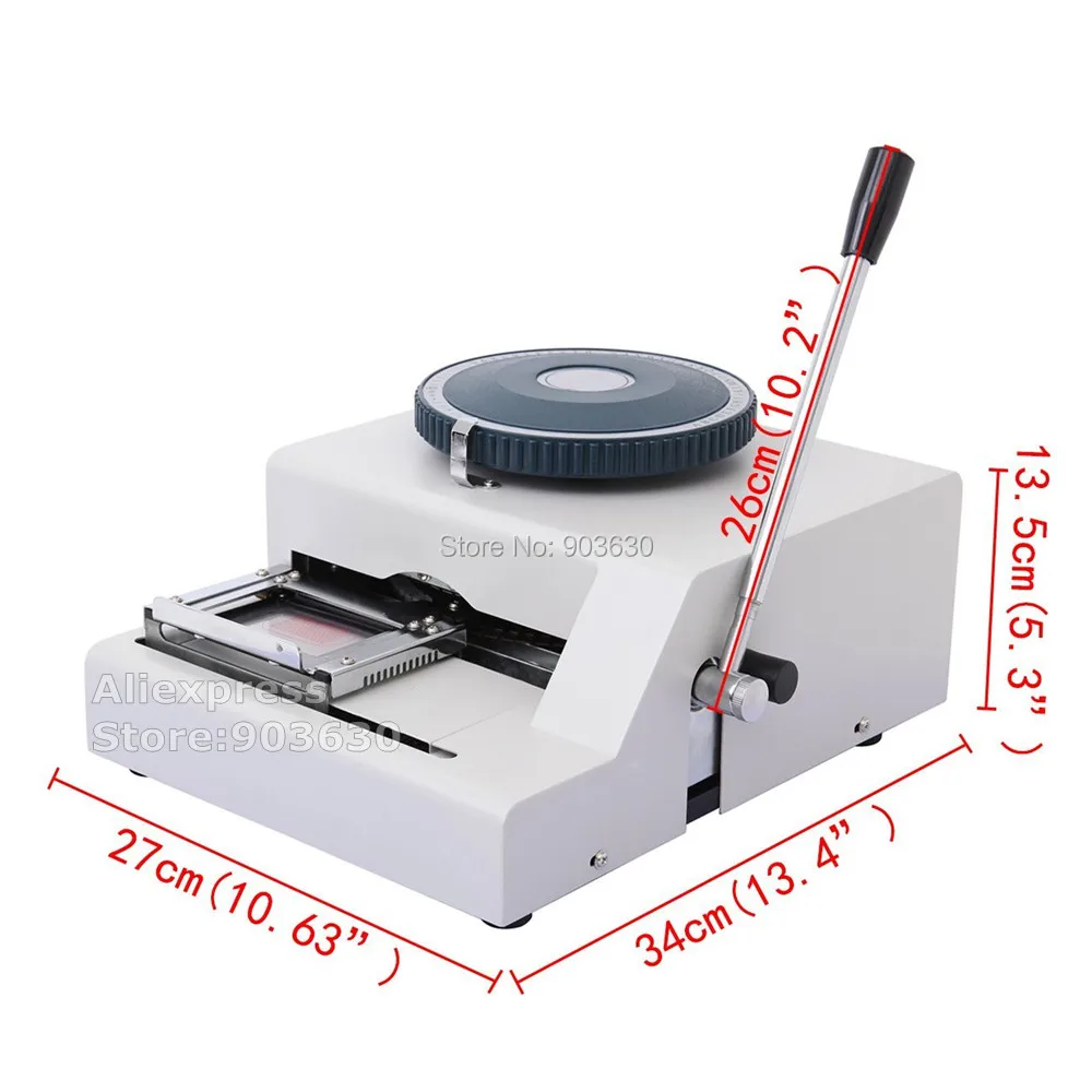 Lowest Price !52Code Dog tag embossing machine, Manual GI Military Steel Metal PET Dog Tags Embosser ID Card Printer Machine