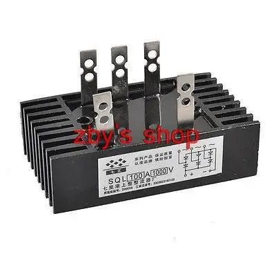 SQL 50A Amp 1000V 3 Phase Diode Metal Case Bridge Rectifier SQL50A Heatsink