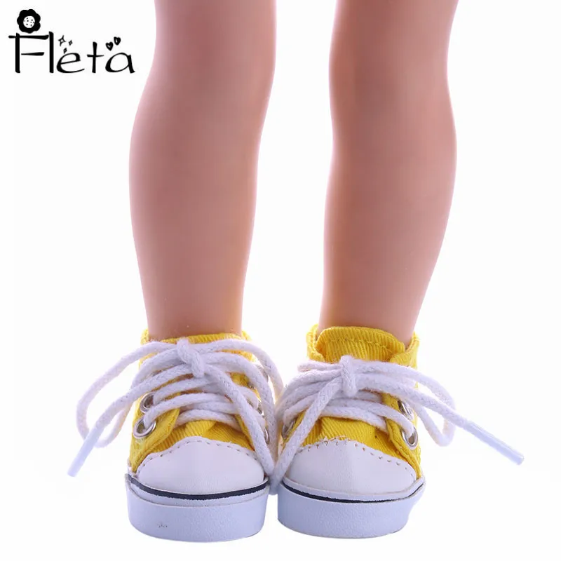 Fleta 6 см Новая модная повседневная цветная парусиновая обувь, американские кукольные аксессуары, аксессуары для одежды, игрушки для девочек, поколение
