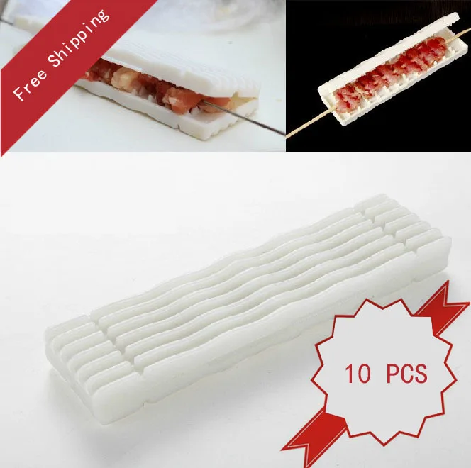 10pcs Portable Kebab Maker, Mini BBQ Skewer Machine, Barbacoa Tool Quick Skewer Maker Household Party Outdoor Barbecue