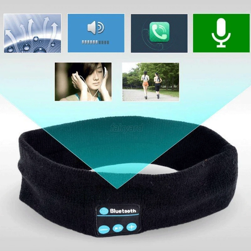 Спортивные Hi Fi наушники с Bluetooth Беспроводные стереонаушники маска для сна плеер