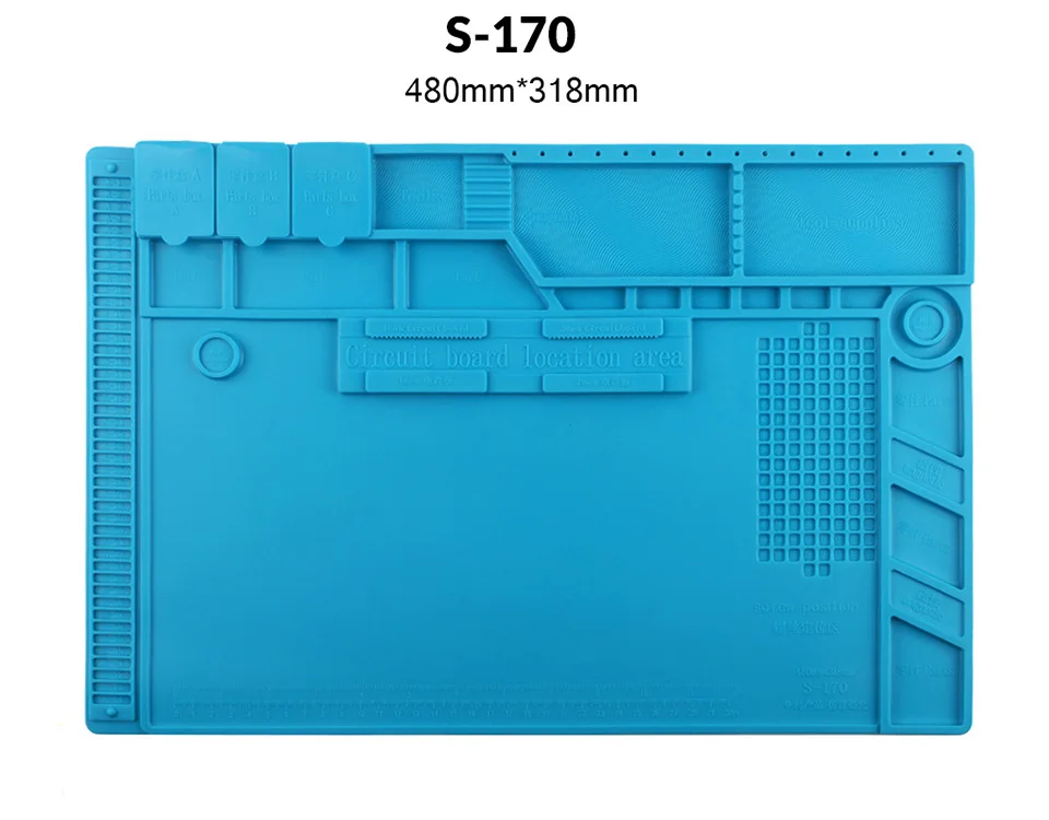 Теплоизоляция силиконовый рабочий коврик стол коврик обслуживания платформы для BGA паяльная ремонтная станция сварочные инструменты аксессуары