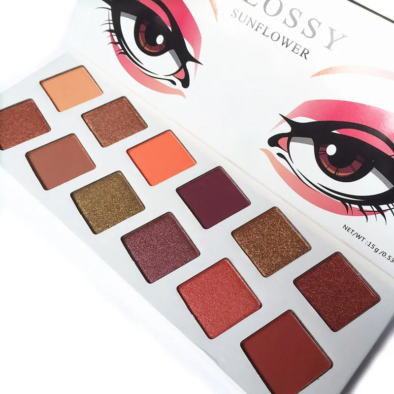 

12 Colors Colourful Naked Glitter Eyeshadow Pallete Maquiagem Professional Makeup Palette Cosmetics Shades Eye Shadow Pallete