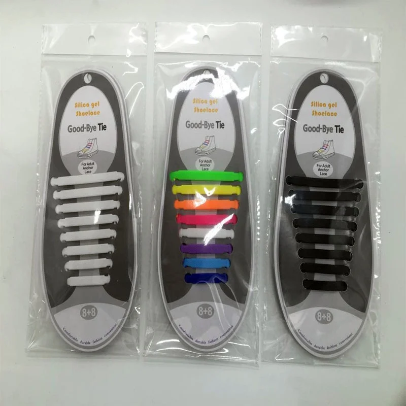 

Waterproof Silicone Shoelaces For Adults Sneakers No Tie Shoelaces Flat Elastic Athletic Sport Shoe Laces