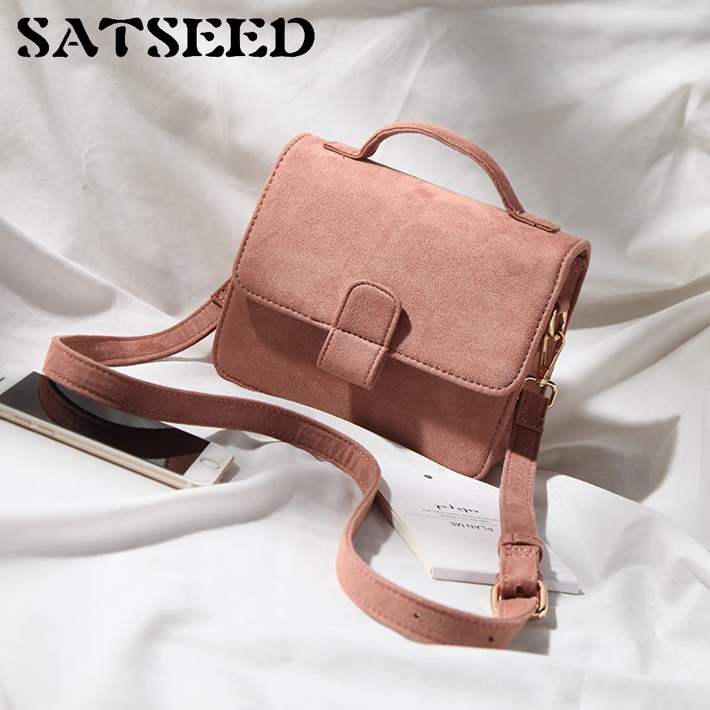 

Fashion Women ' S Bag Simple Soft Cashmere Small Square Bag Flip Shoulder Messenger Bag