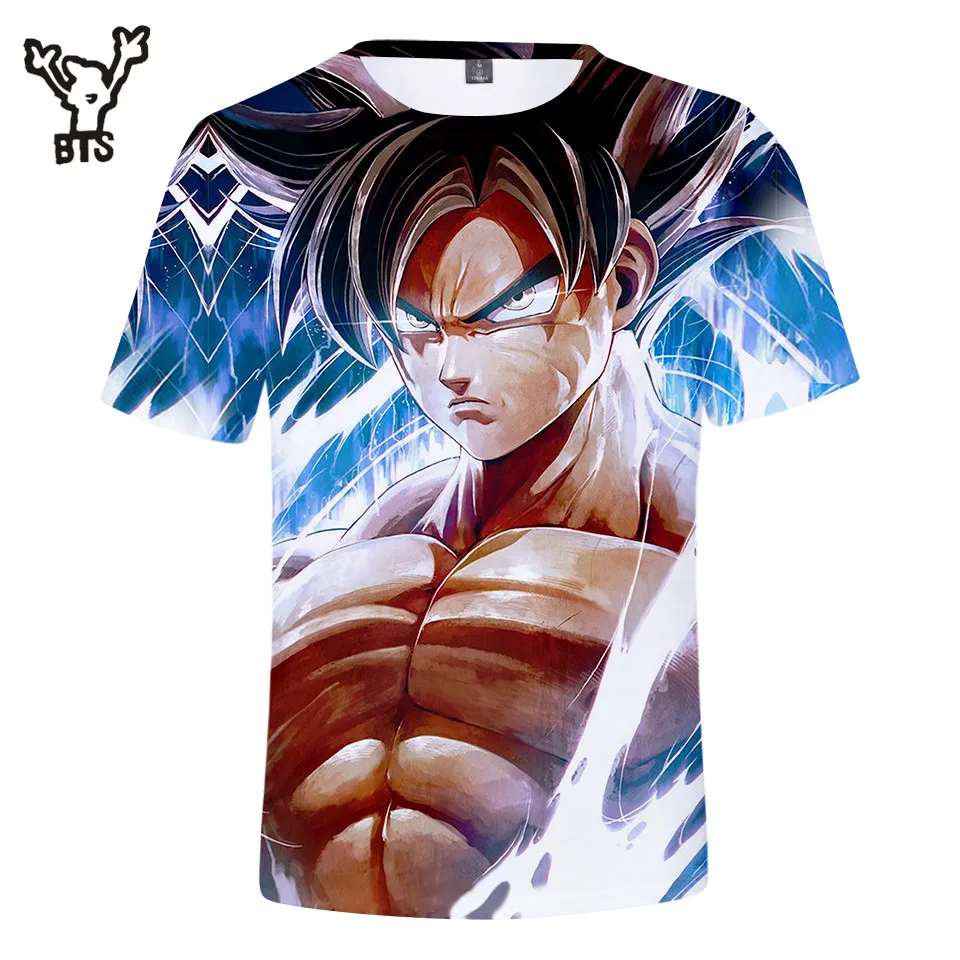 

KPOP 2018 Hot Sale Populer 3D Dragon Ball Cool Tshirt Fashion Summer Men/Women Short Sleeve Casual Print Cartoon Plus Size 4XL