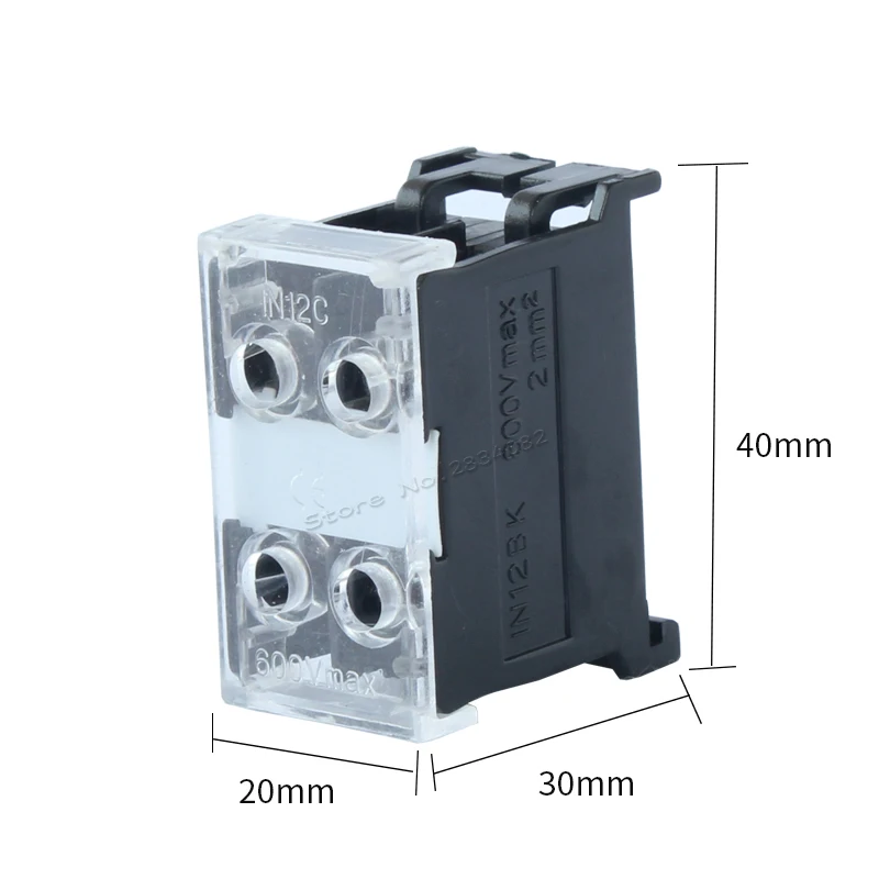 10pcs 0.75 2mm2 terminal block base din rail screw fixed IN12C Wiring