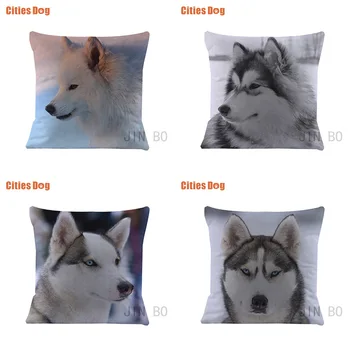 

American Eskimo Dog decorative pillows cushion covers new Year decoration gift Velvet Fabric 35x35 55x55cm Pillowcase almofada