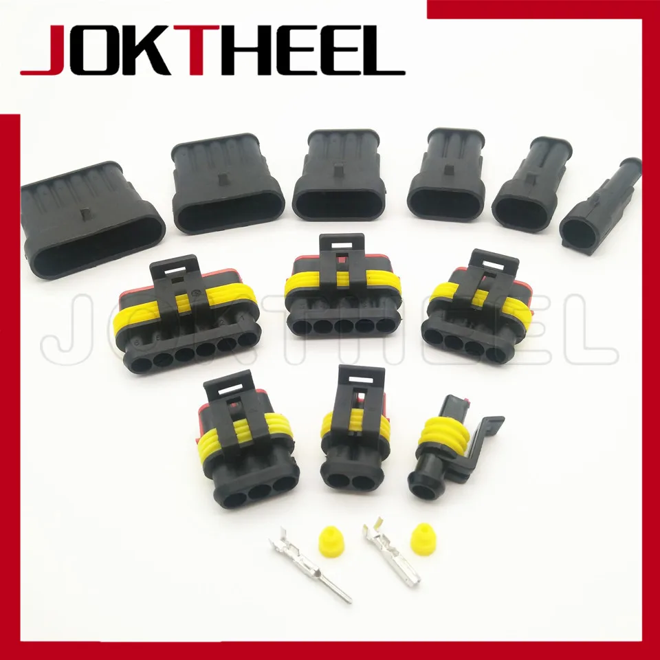 Комплект из 5 шт. 1P 2P 3P 4P 6Pin TE Tyco AMP Superseal Папа мама водонепроницаемый автомобильный