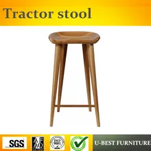 U-лучший отель роскошные твердая древесина завод дизайн барный стул, Современное Твердой древесины счетчик трактор табурет