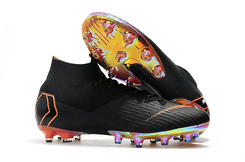 

Wholesale Superfly VI 360 Elite AG Soccer Shoes Mens High Ankle Football Boots Cleats Free Shipping