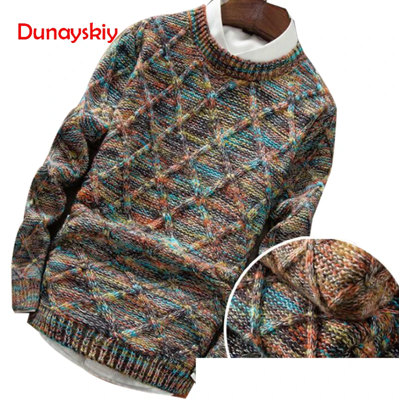 Sweater Men 2020 Brand Fashion Pullover Sweater Male O-Neck stripe Slim Fit Knitting Mens Sweaters Man Pullover Men