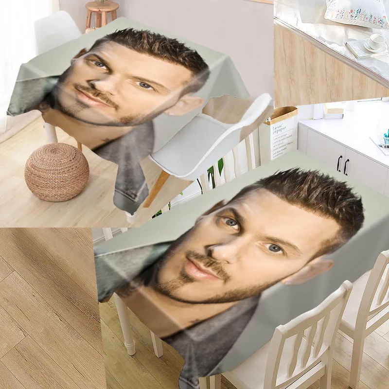 

Matt Pokora Custom Table Cloth Oxford Print Rectangular Waterproof Oilproof Table Cover Square Wedding Tablecloth P~