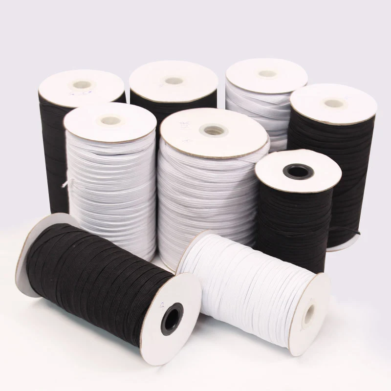 

Elastic Bands 3mm 5mm 6mm 8mm 10mm 12mm Wide Elastic Rubber Tape For Trouser Clothing Diy Home Sewing Supply Accessories 1 Roll