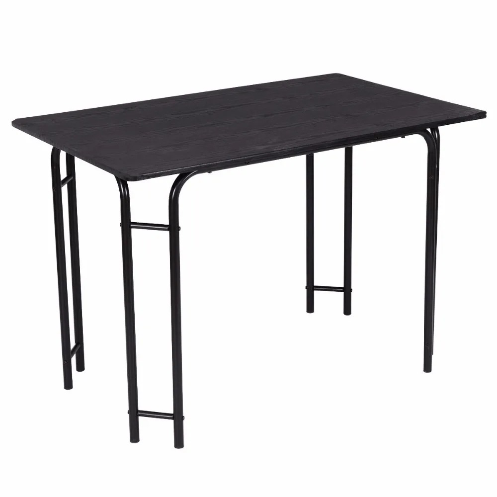 Goplus 5 PCS Black Dining Room Set Modern Wooden Dining Table with 4 Dining Chairs Steel Frame Home Kitchen Furniture HW54791 Goplus 5 PCS Black Dining Room Set Modern Wooden Dining Table with 4 Dining Chairs Steel Frame Home Kitchen Furniture HW54791