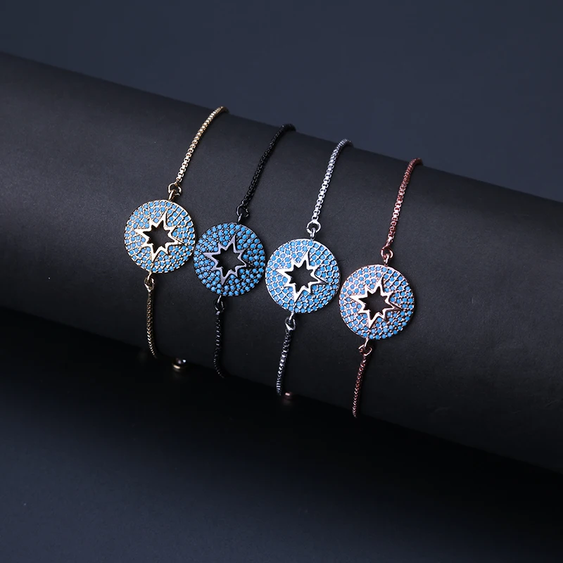 1 шт., Модный сверкающий браслет-цепочка с фианитами в коробке, браслет с цирконием, ювелирные изделия, браслет на руку, браслет в подарок