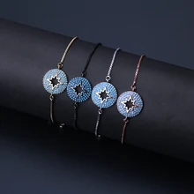 1 шт., Модный сверкающий браслет-цепочка с фианитами в коробке, браслет с цирконием, ювелирные изделия, браслет на руку, браслет в подарок