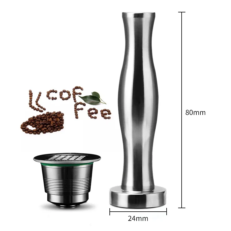 

Solid Powder Espresso Espresso Machine Stainless Steel Powder Hammer Coffee Powder Capsule Compactor Coffee Accessories
