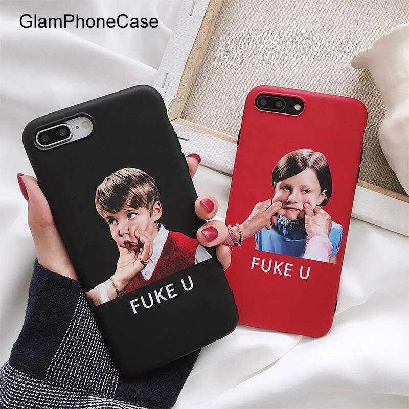 

GlamPhoneCase Funny Face Couple Phone Case for iPhone X 8 8PLUS Soft Tpu Back Cover Case for Apple iphone 6 6plus 6S 6Splus