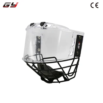 

2018 winter sports free shipping combianation PC visor A3 metal mask for ice hockey helmet