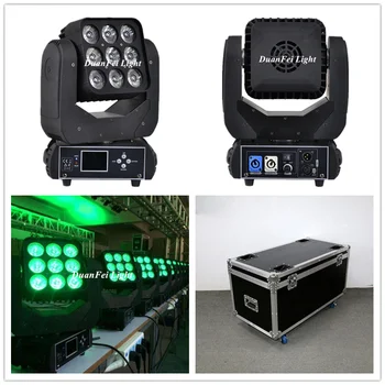 

(Flightcase) 10pieces 9x12w led rgbw beam moving head dot light 3x3 matrxi led beam moving head rgbw 12w
