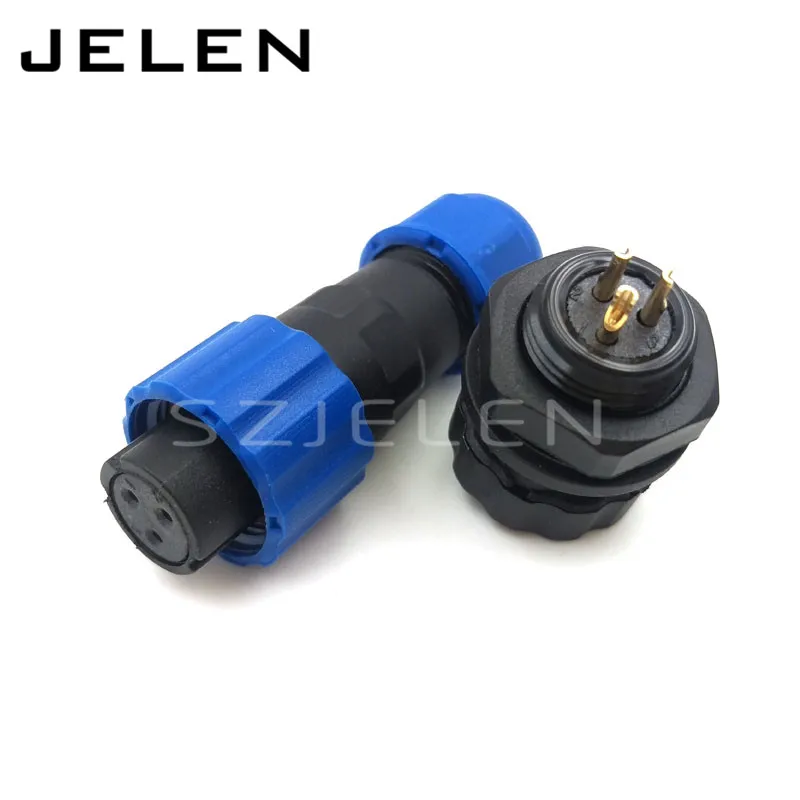 

SD13, 3-pin waterproof (female) socket (male), LED cable connector, IP68,Current Rating 5A, Electric vehicle power connector