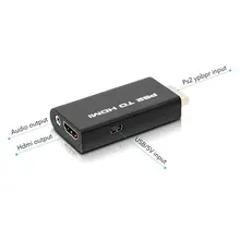 Недавно PS2 к HDMI аудио-видео кабель конвертер адаптер с 3,5 мм аудио Выход монитор для HDTV