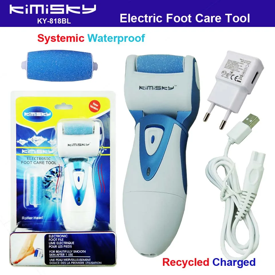 Blue waterproof charging pedicure electric tools Foot Care Exfoliating