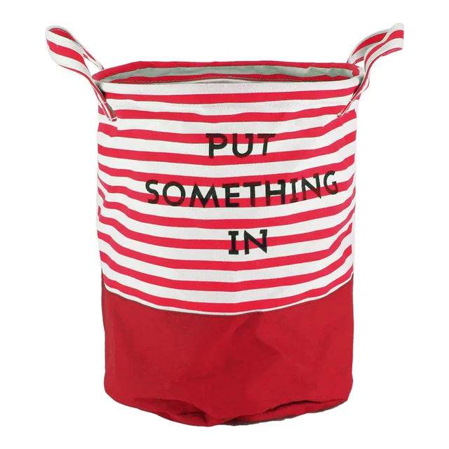 Hot Blue Red Stripe Laundry Hamper Bag Clothes Storage Baskets Home Hot Blue Red Stripe Laundry Hamper Bag Clothes Storage Baskets Home Barrel Bags Kids Toy