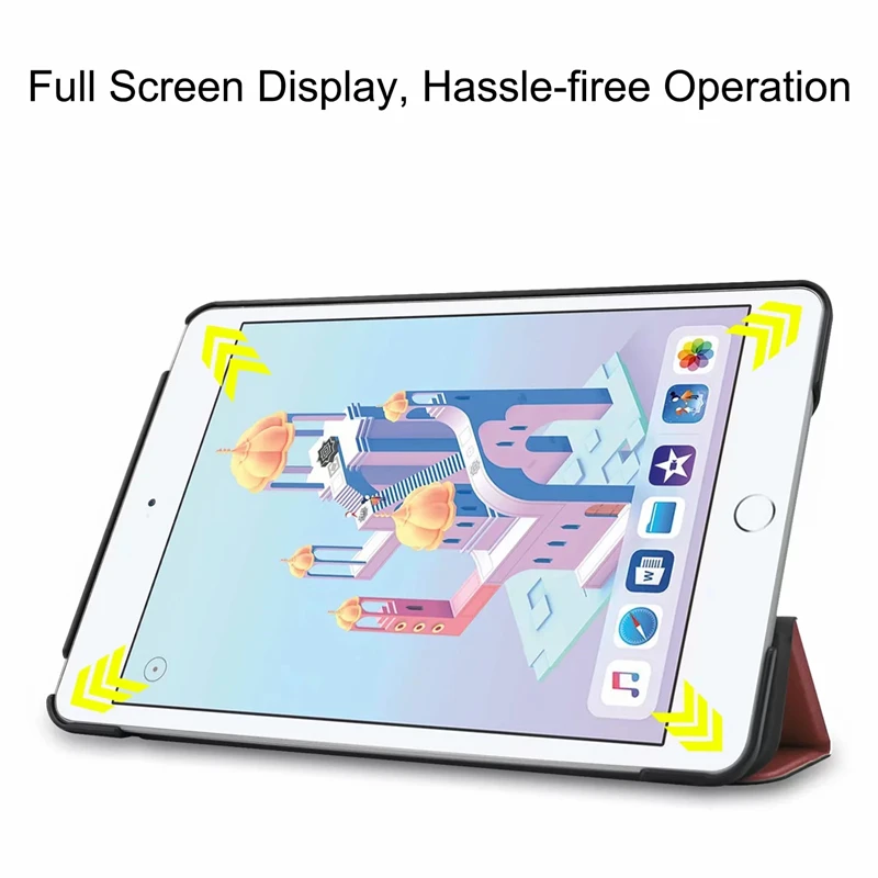 US $456.00 100Pcslot SlimFit Leather Smart Stand Back Magnetic Cover with Auto Wake amp Sleep Function for Apple iPad mini 5 2019 Release