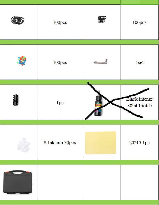 Профессиональный набор для тату-машинки с электропитанием, аксессуары для ног, оборудование, один набор с тату-чехлом