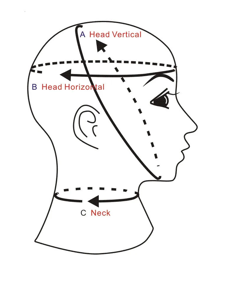 hood, neck chart
