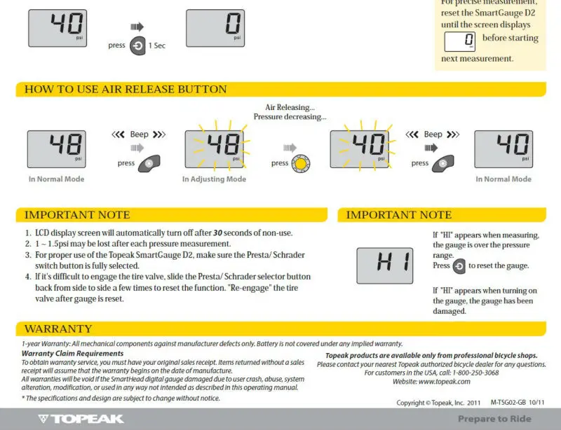 Topeak TSG-D2 цифровой SmartGauge Presta/Schrader электронный манометр воздуха в шинах/ЖК-дисплей/вращающийся SmartHead