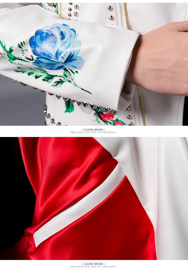 Настоящий роскошный заклёпки цветок Барокко мужской Королевский винтажный смокинг куртка stuidio/танец/события/сценическое представление Азии размер