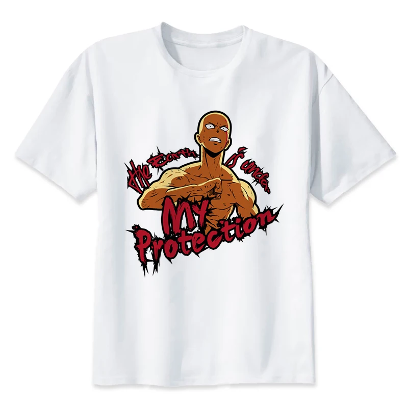 Футболка one punch man saitama, мужская летняя футболка с забавным принтом японского аниме, модные футболки с коротким рукавом белого цвета для мальчиков - Цвет: 920