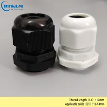 PG16 Водонепроницаемый нейлоновый Пластиковый кабель кабельный ввод Разъем для 10-14 мм кабель IP68 кабельный сальник для герметизации провода разъем Водонепроницаемый 10 шт./лот