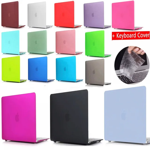 NEW Matte Laptop Case For MacBook Air Pro Retina 11 12 13.3 15 Cover New Pro 13 15.4 inch with Touch Bar A1706 A1707 A1708 +gift