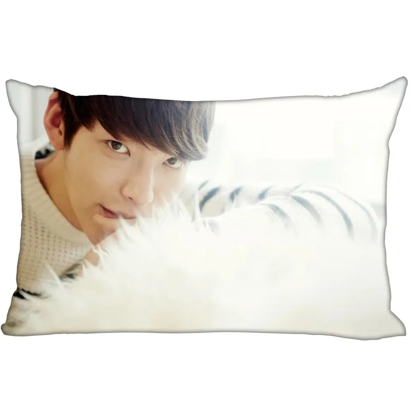 

Custom Kim Woo Bin Printed Pillowcase Rectangle Zipper Polyester Cotton Pillow Cover Size 45x35cm (one side) Printing