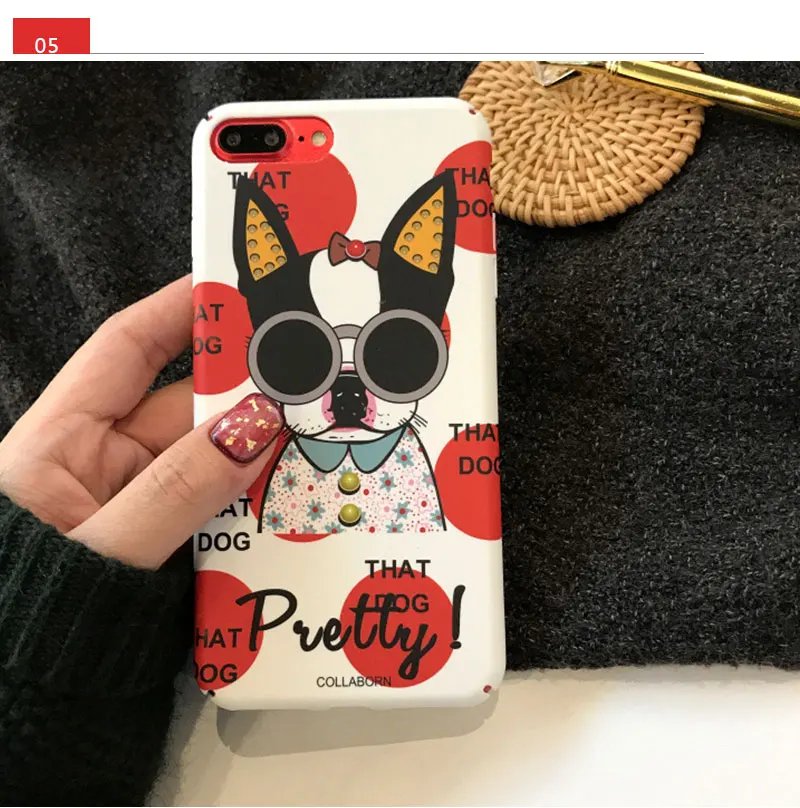 Hard Dog Case For iPhone 8 8plus 7 7 Plus Cases Clear Phone Case For iphone 6 s 6s Plus X XS 10 Phone Cases Cover Coque Capinha (18)