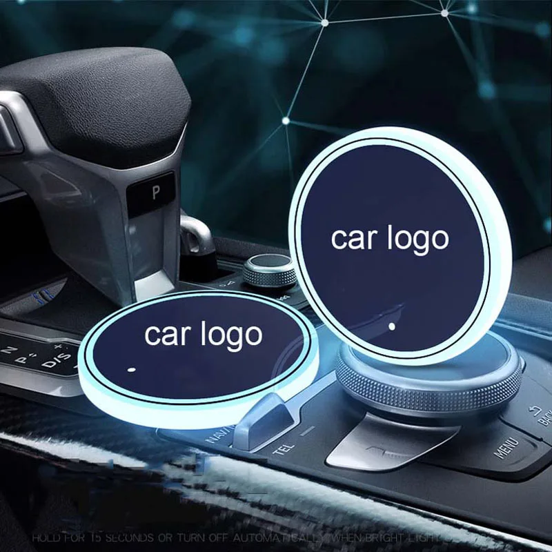 USB зарядка держатель для напитков Цветной Автомобильный воды с логотипом