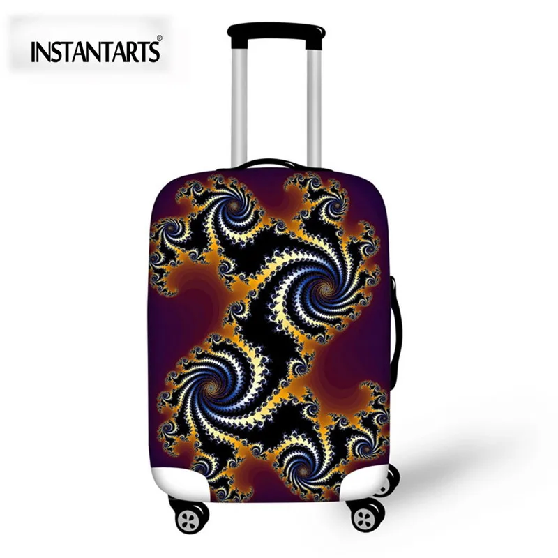 INSTANTARTS 3D серый тяжелый металлический принт путешествия чемодан Защитные чехлы для 18 20 22 28 30 дюймов тележка чемодан пыли дождевик - Цвет: D0721