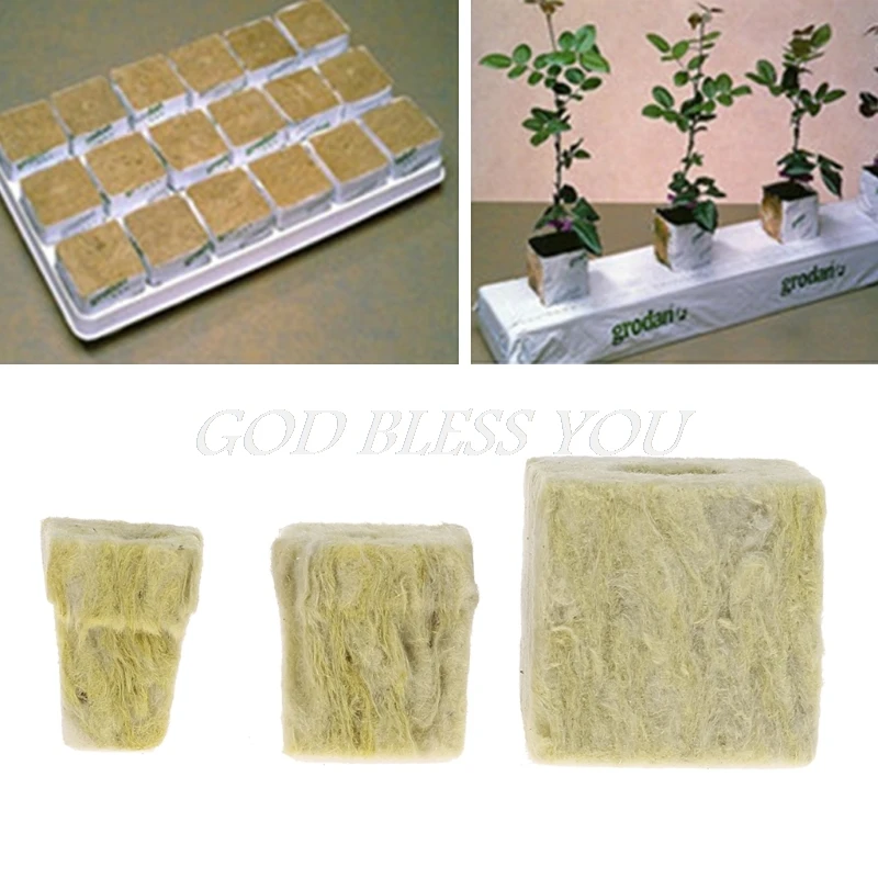 

Rockwool Cube Hydroponic Grow Media Soilless Cultivation Planting Compress Base