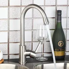 Никель Кисточки Кухня Смеситель для мойки бассейна Поворотный носик бортике бассейна torneira