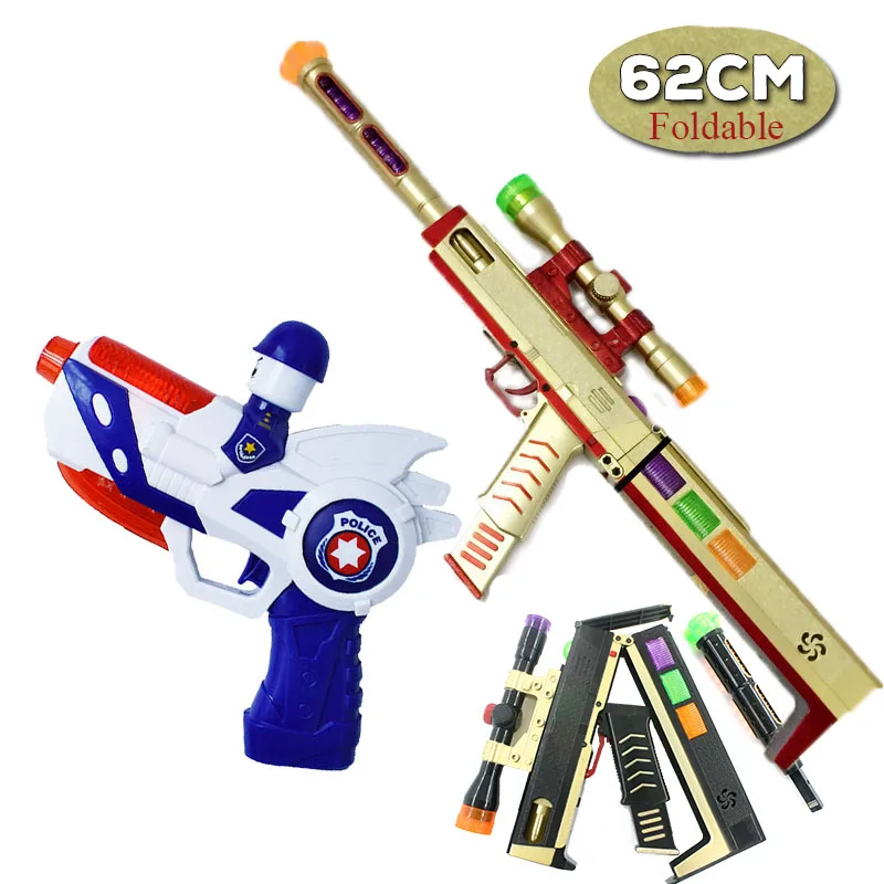 

Large Size Foldable Transformation Projection Toys Gun Shake Sound Light Outdoors Toys Cartoon Party Police Cartoon for Kids